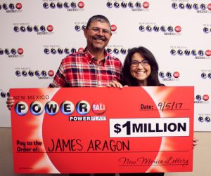 James Aragon, winner of $1 Million Powerball® prize