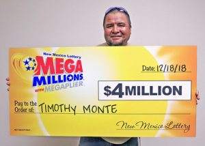 Timothy Monte, winner of $4 Million Mega Millions® prize