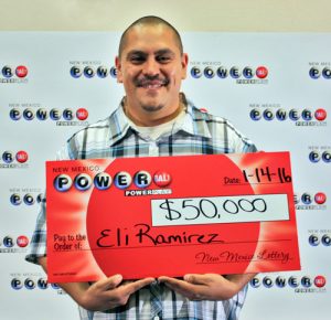 Eli Ramirez, winner of $50,000 Powerball prize