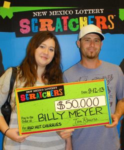 Billy Meyer, winner of $50,000 “Red Hot Cherries” Scratcher™