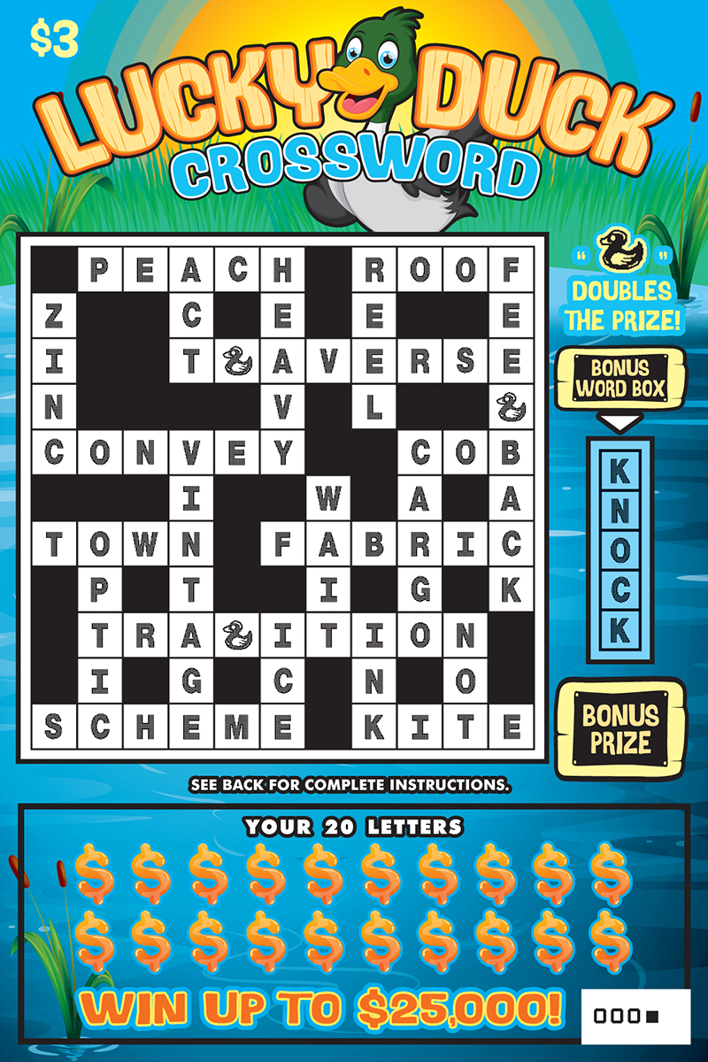 Lucky Duck Crossword Scratcher