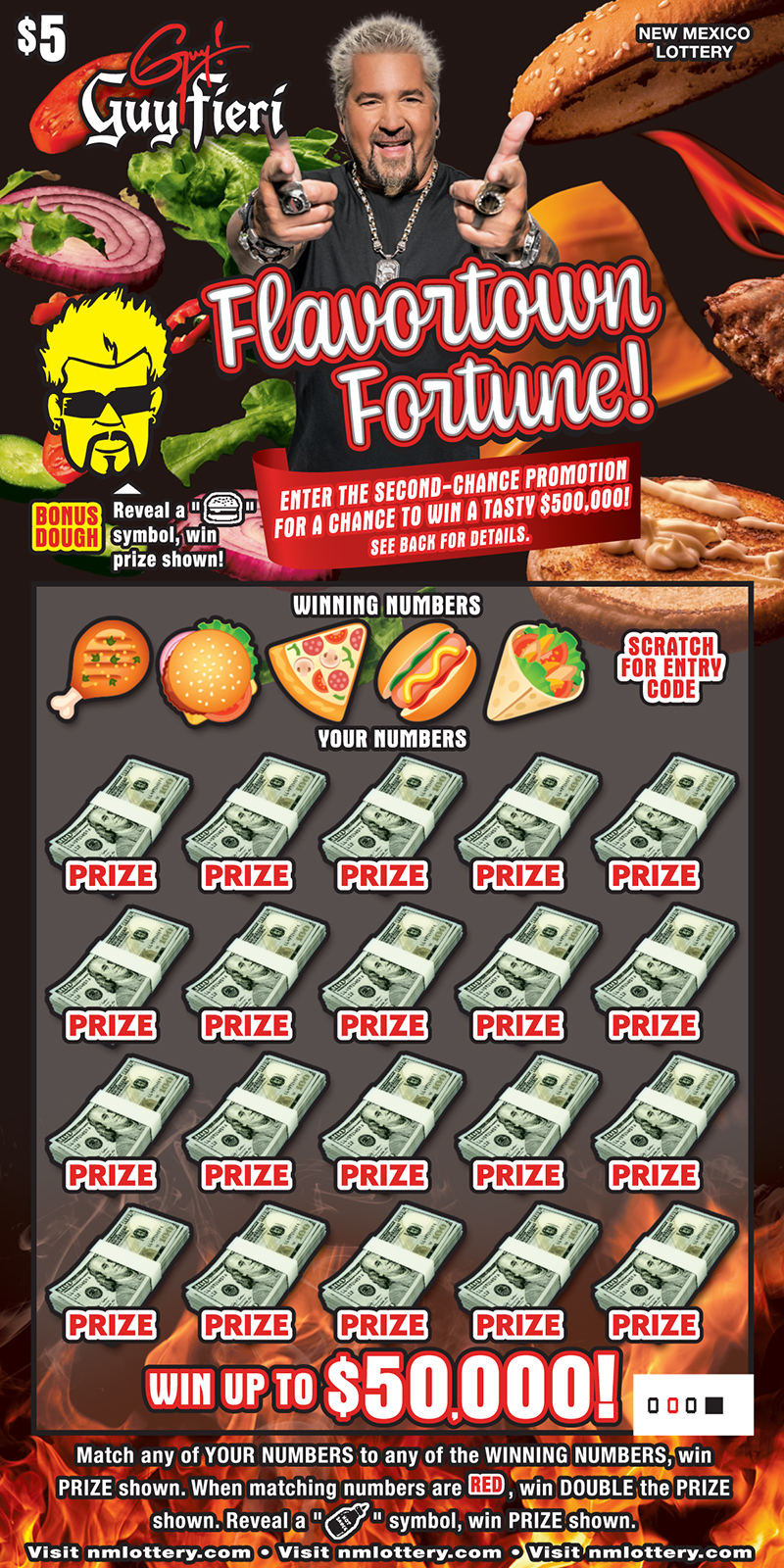 Guy Fieri Flavortown Fortune! Scratcher