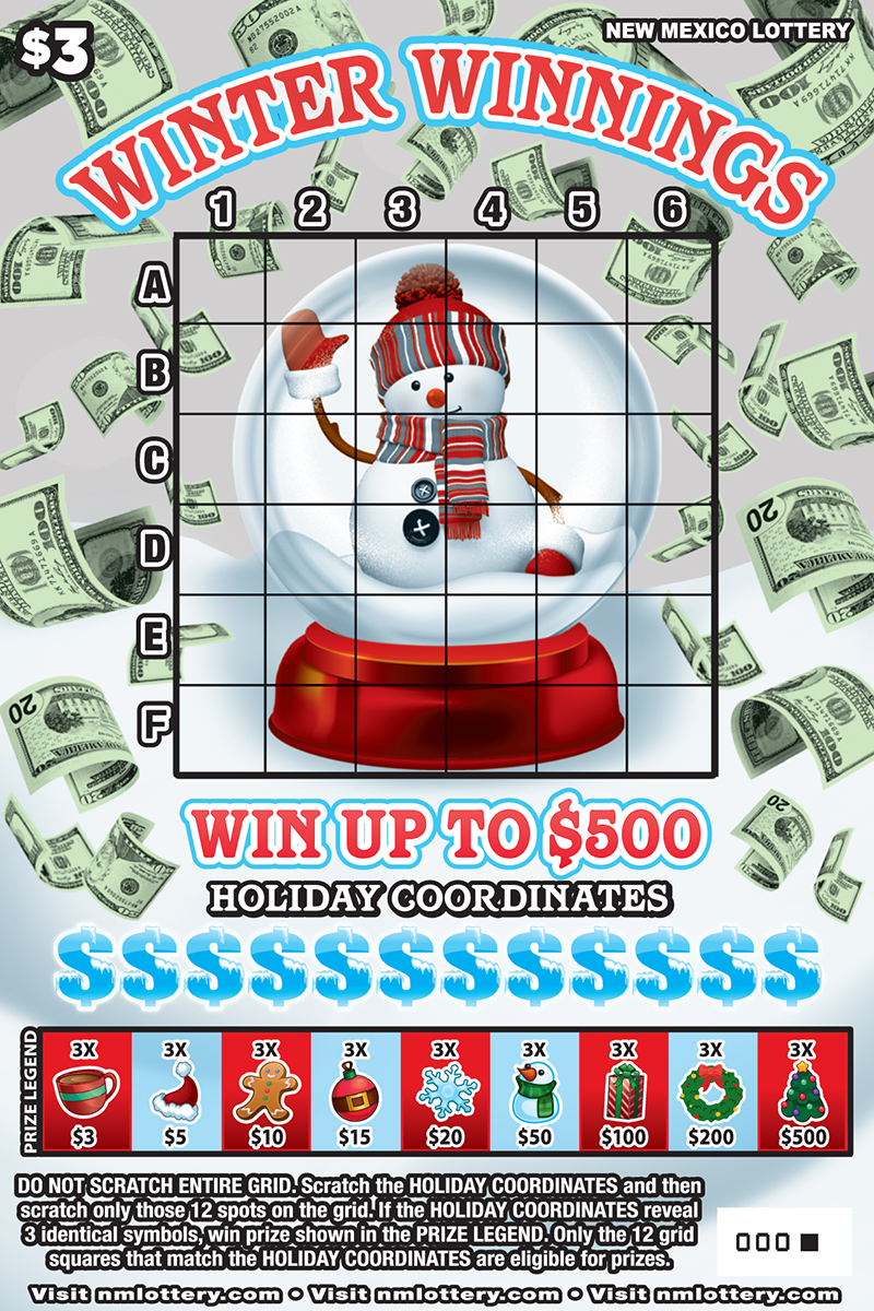 Winter Winnings scratcher game from New Mexico Lottery