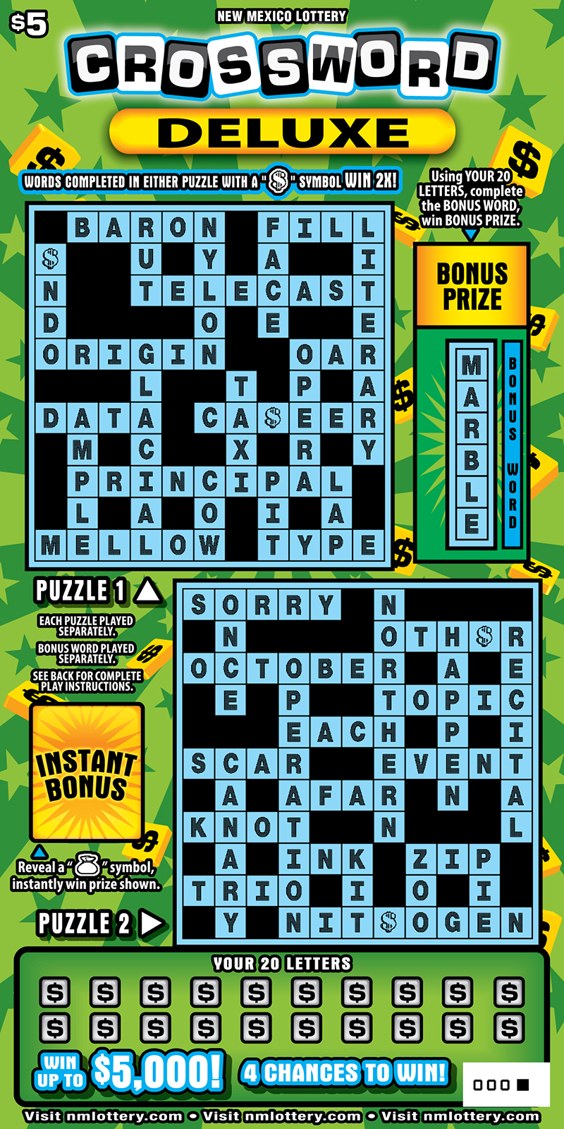 Crossword Deluxe Scratcher