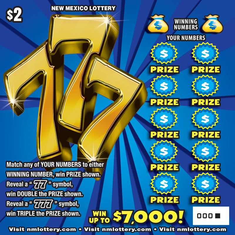 777 scratcher game from New Mexico Lottery