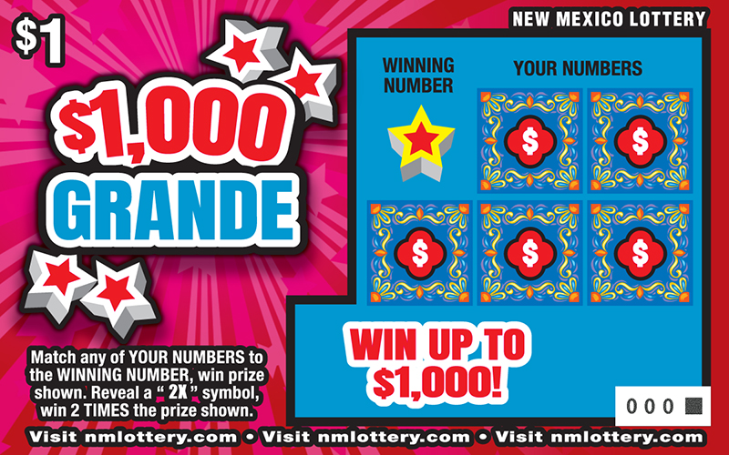 $1,000 GRANDE scratch-off ticket