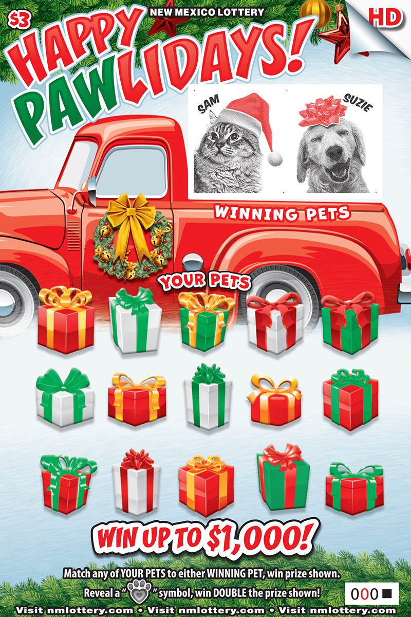 695 Happy Pawlidays! Scratcher